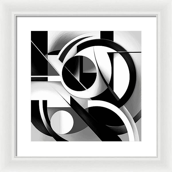 Circles of Contrast - Framed Print
