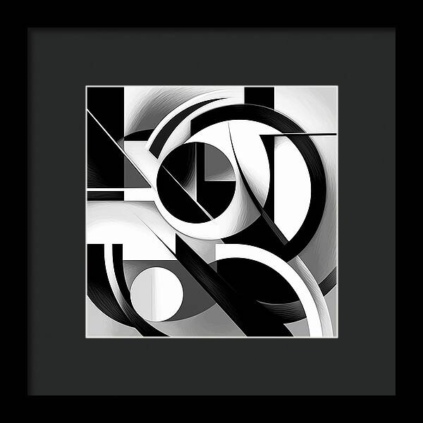 Circles of Contrast - Framed Print