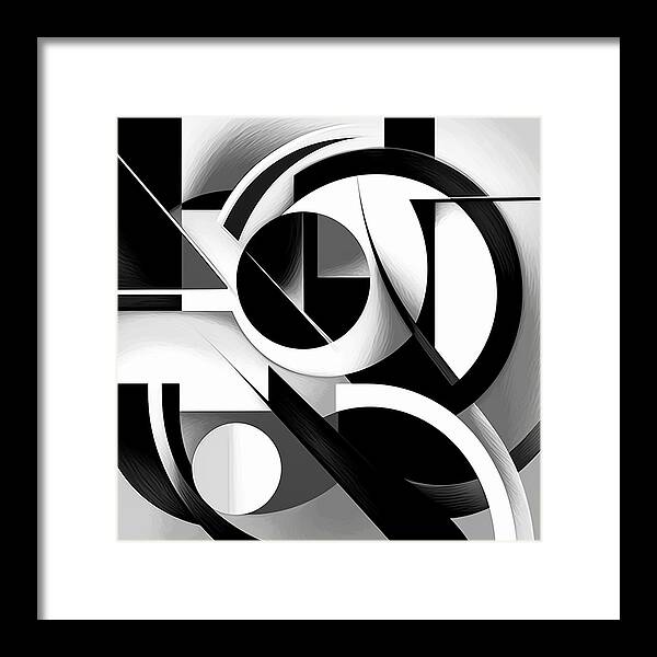 Circles of Contrast - Framed Print