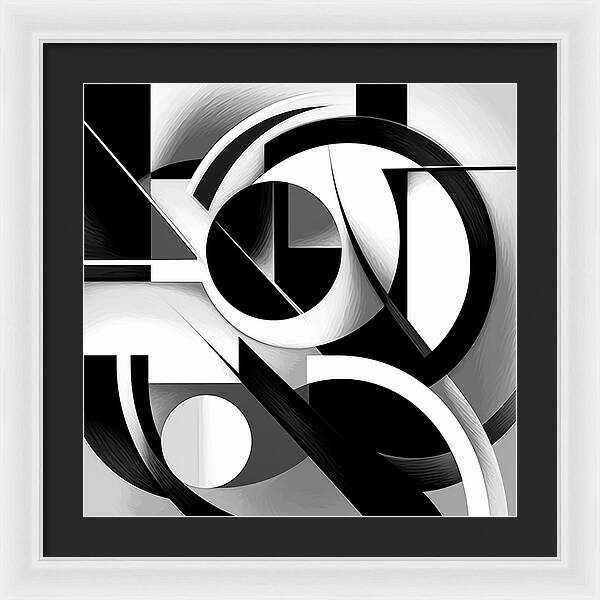 Circles of Contrast - Framed Print