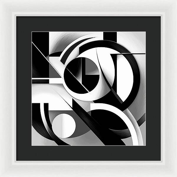 Circles of Contrast - Framed Print