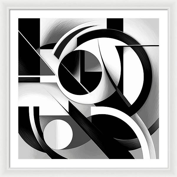 Circles of Contrast - Framed Print