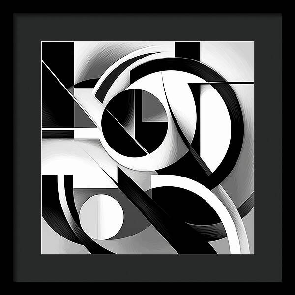 Circles of Contrast - Framed Print