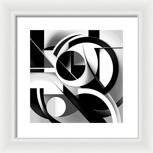 Circles of Contrast - Framed Print