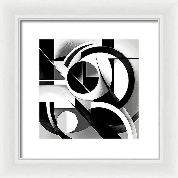 Circles of Contrast - Framed Print