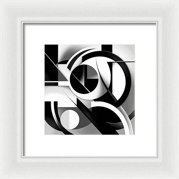 Circles of Contrast - Framed Print