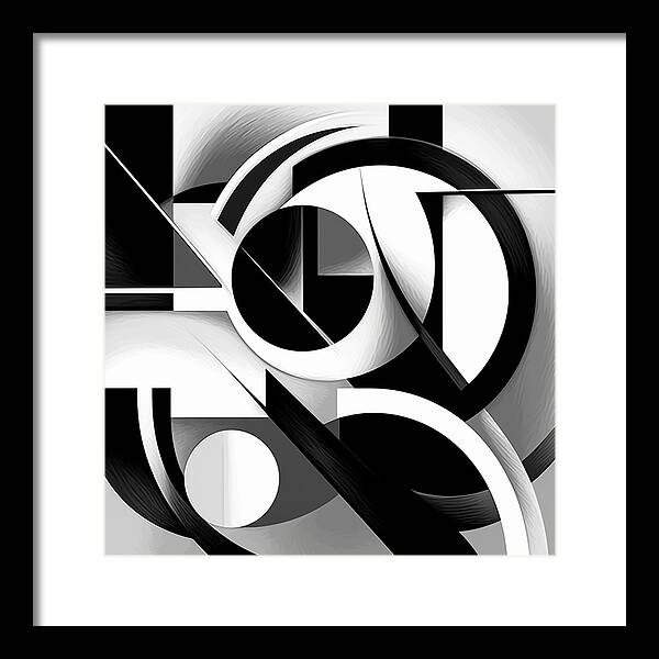 Circles of Contrast - Framed Print