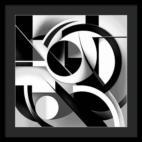 Circles of Contrast - Framed Print