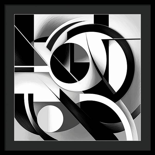 Circles of Contrast - Framed Print