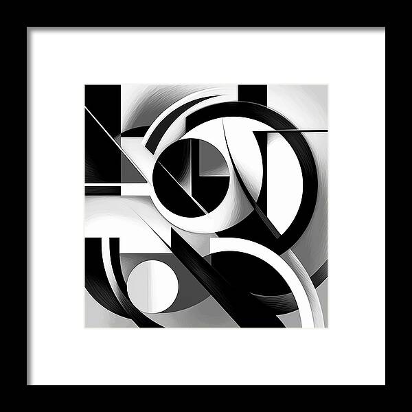 Circles of Contrast - Framed Print