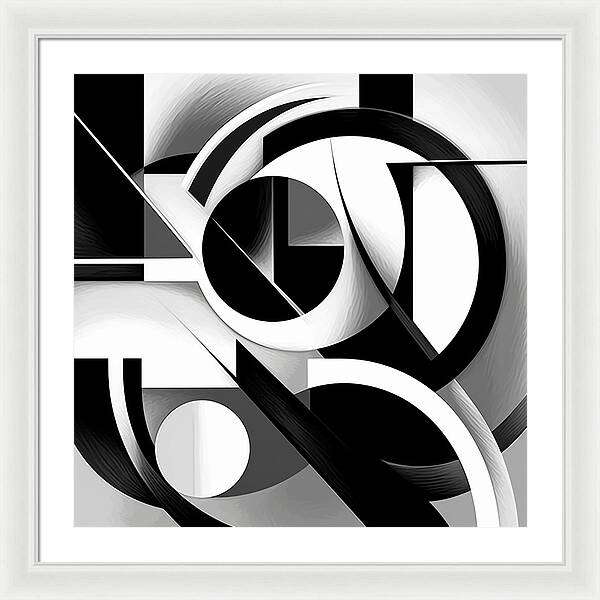 Circles of Contrast - Framed Print