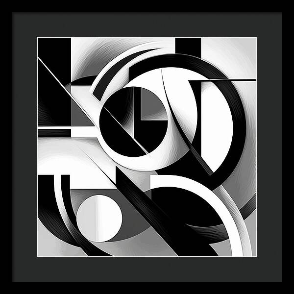 Circles of Contrast - Framed Print