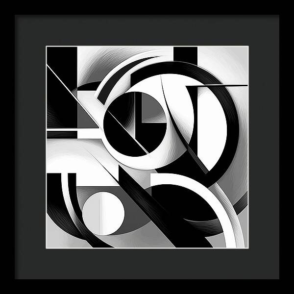 Circles of Contrast - Framed Print