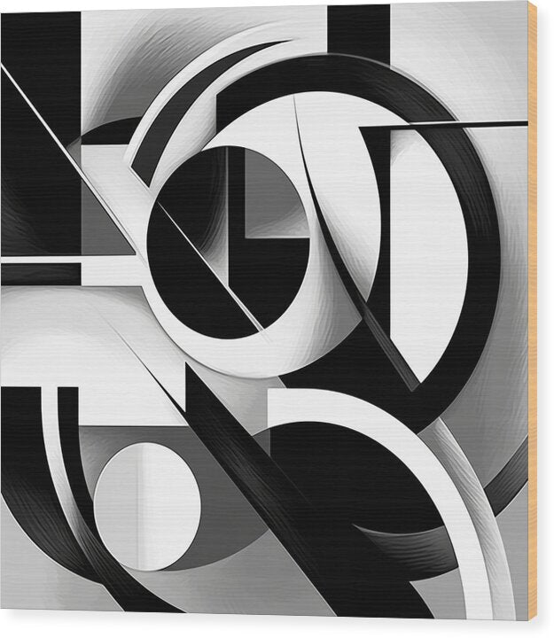 Circles of Contrast - Wood Print