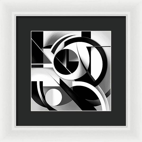 Circles of Contrast - Framed Print