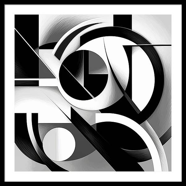 Circles of Contrast - Framed Print