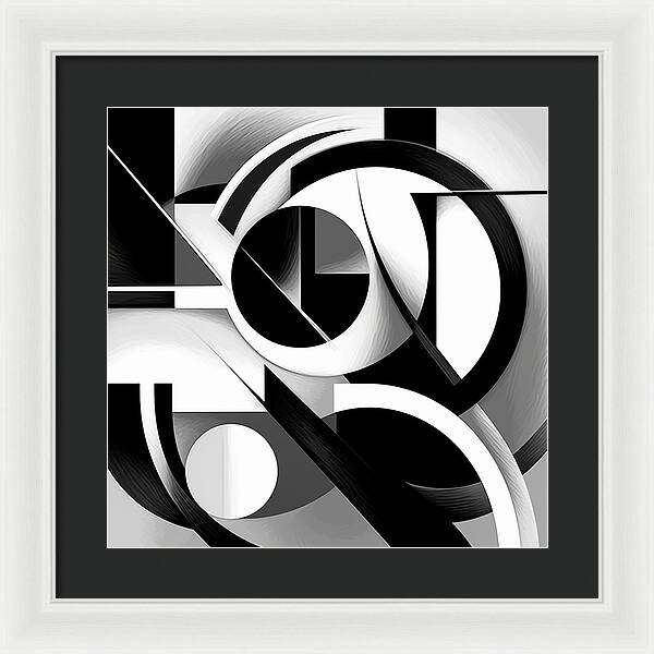 Circles of Contrast - Framed Print