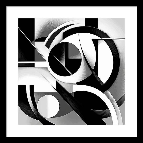 Circles of Contrast - Framed Print