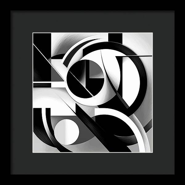 Circles of Contrast - Framed Print