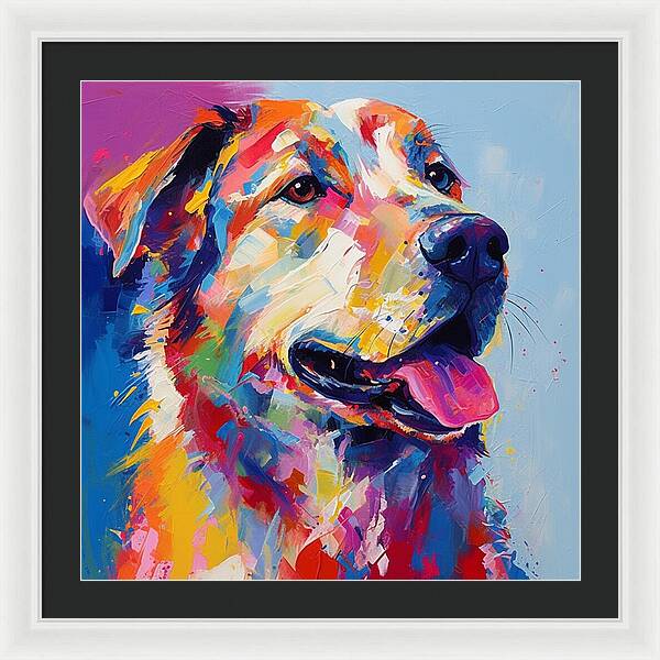 Colorful K9 - Framed Print