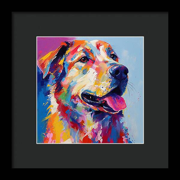 Colorful K9 - Framed Print
