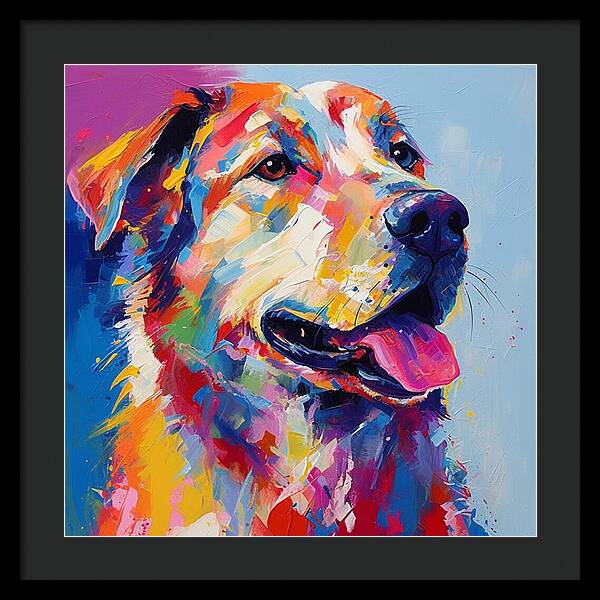 Colorful K9 - Framed Print