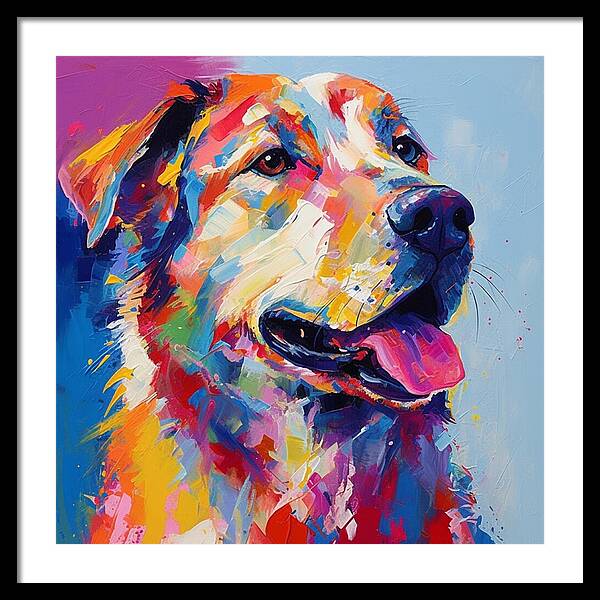 Colorful K9 - Framed Print