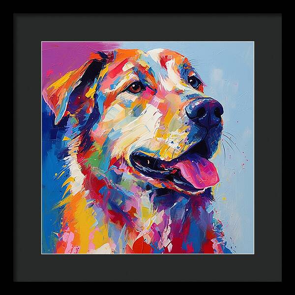Colorful K9 - Framed Print