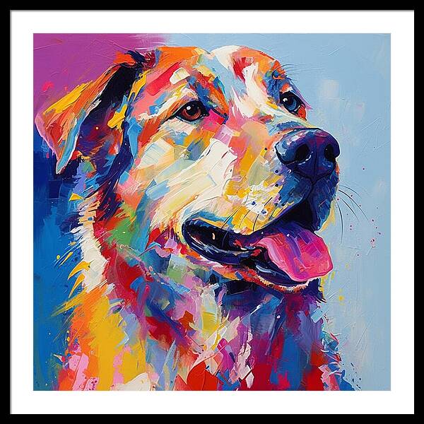 Colorful K9 - Framed Print