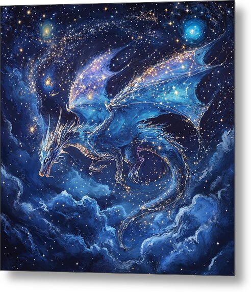 Cosmic Dragon - Metal Print