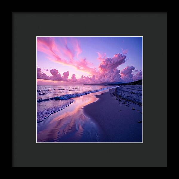 Cotton Candy Shores - Framed Print