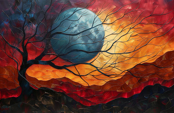 Crimson Horizons - Art Print