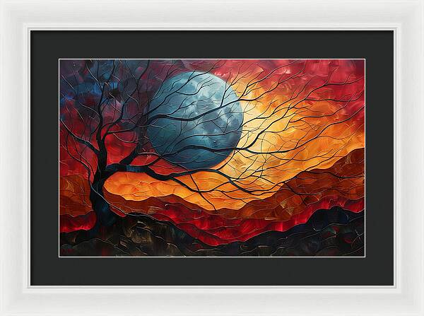 Crimson Horizons - Framed Print