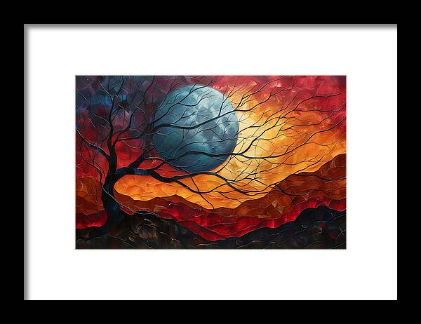 Crimson Horizons - Framed Print