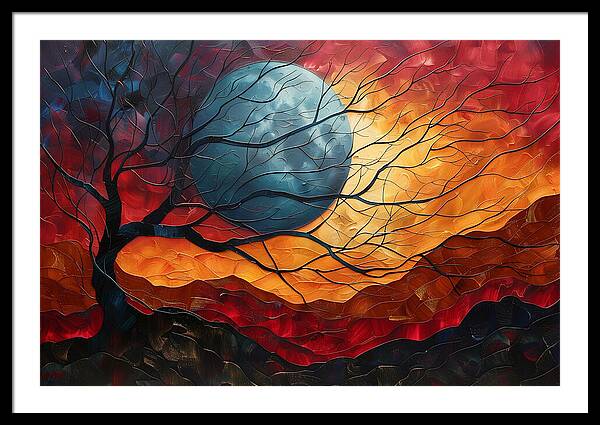 Crimson Horizons - Framed Print