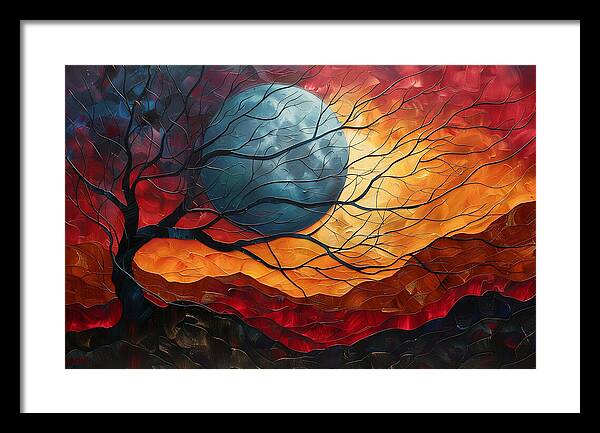 Crimson Horizons - Framed Print
