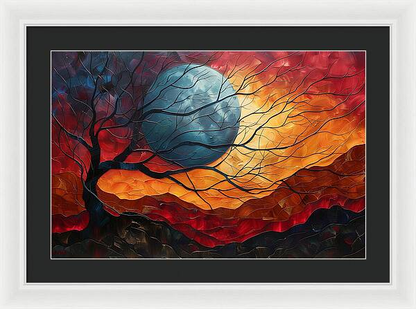Crimson Horizons - Framed Print
