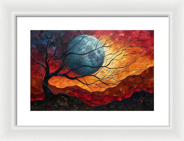 Crimson Horizons - Framed Print