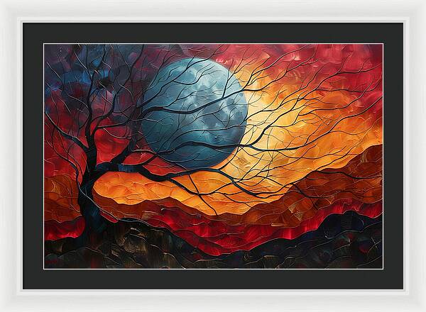 Crimson Horizons - Framed Print