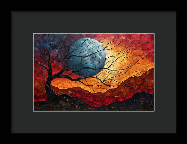 Crimson Horizons - Framed Print