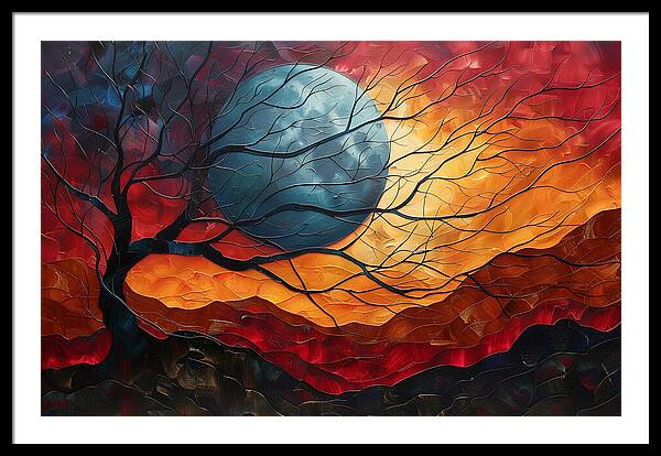 Crimson Horizons - Framed Print