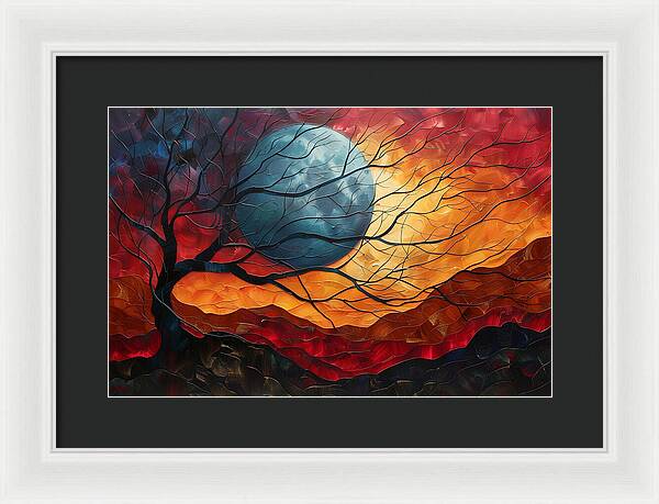 Crimson Horizons - Framed Print