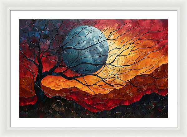 Crimson Horizons - Framed Print