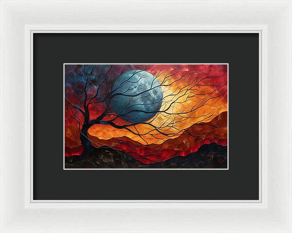 Crimson Horizons - Framed Print