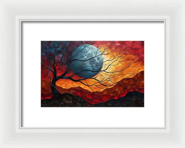 Crimson Horizons - Framed Print