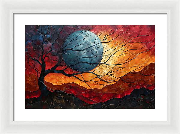 Crimson Horizons - Framed Print