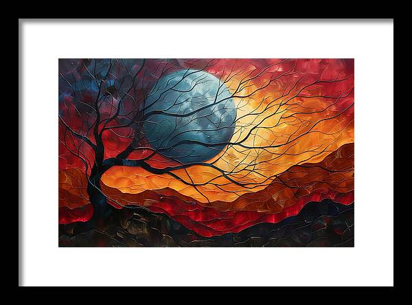 Crimson Horizons - Framed Print