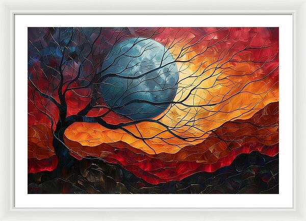 Crimson Horizons - Framed Print