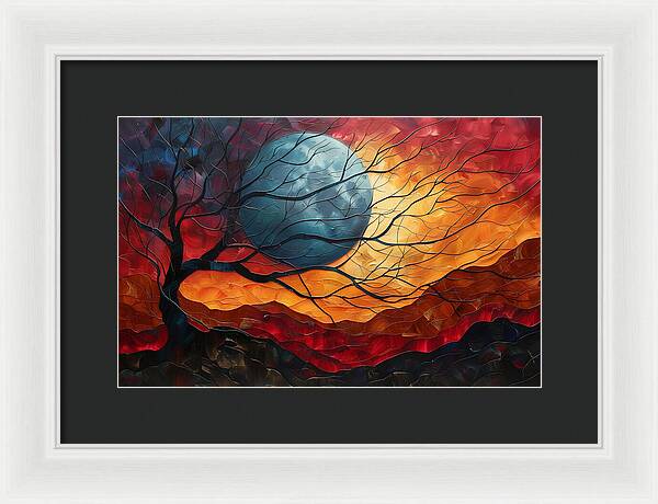 Crimson Horizons - Framed Print