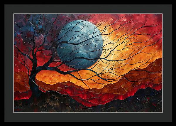 Crimson Horizons - Framed Print